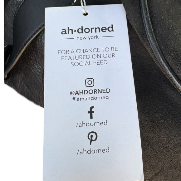 Adhorned NY Vegan Suede Leather Studded Sling Crossbody Bag - Picture 8 of 8